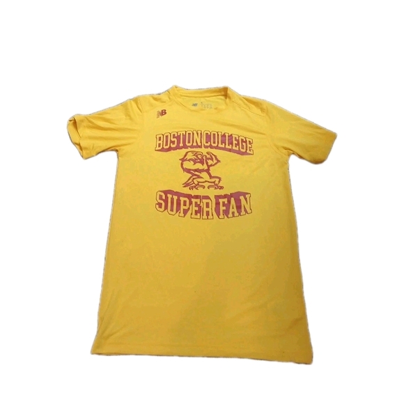 New Balance Yellow Boston College Eagles Super Fan Tee Size Small Men's - Picture 1 of 6